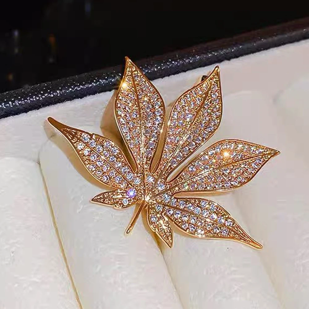 Exquisite Leaf Brooch Pin – Women's Retro Corsage Jewelry For Parties & Events