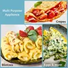12" Griddle & Crepe Maker, Non-Stick Electric Crepe Pan w Batter Spreader & Recipe Guide- Dual Use for Blintzes Eggs Pancakes 5