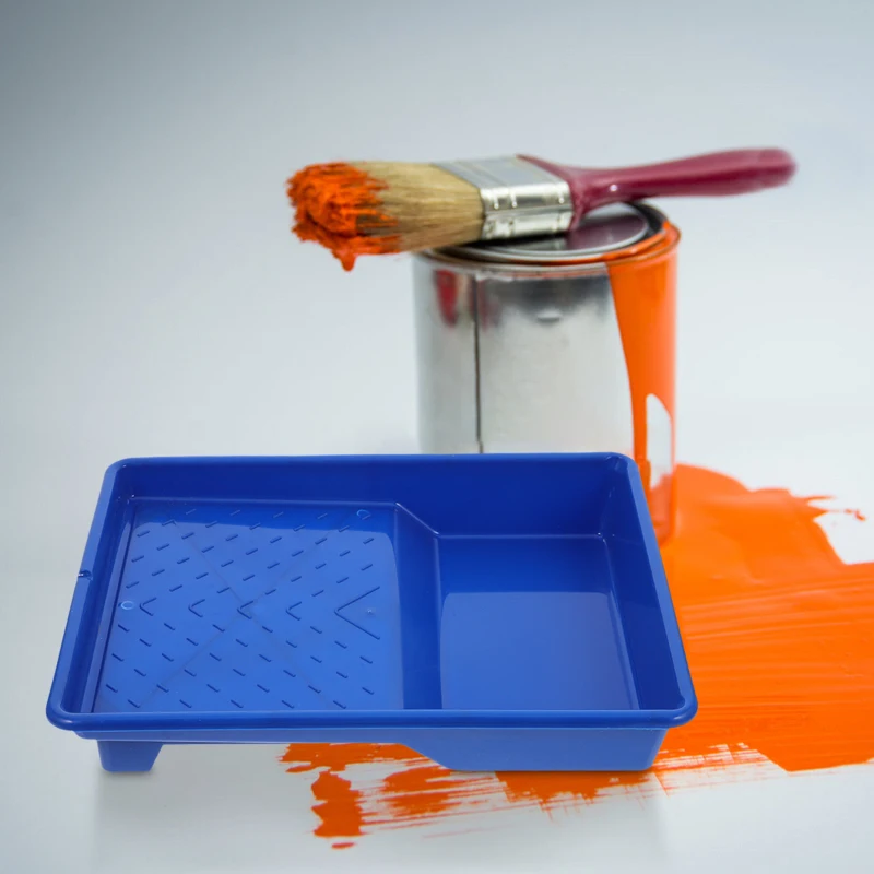 Description Picture 3 of item9Inch Paint Tray Plastic Holder Liner Plastic Paint Holder Wall Paint Roller Coating Palette Metal Wall Painting Supplies Roller