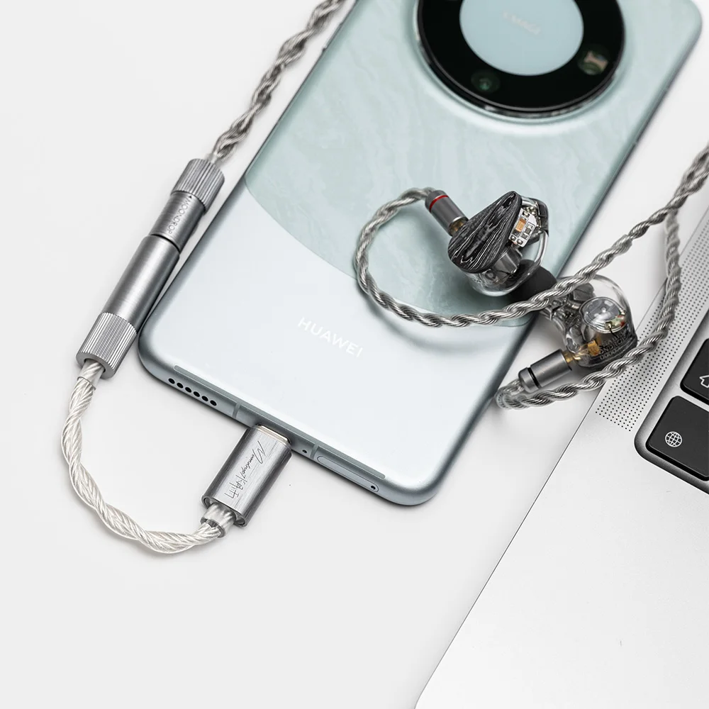 Moondrop ECHO-B Balanced USB DAC Portable Decoder Headphone amplifier IEM AMPs Mobile dongle TYPE C to 4.4mm adapter