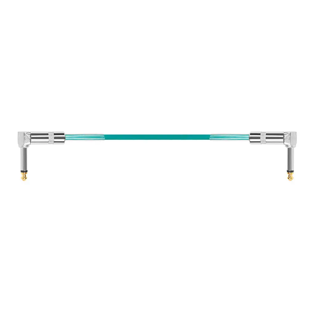 6.35mm 기타 페달 패치 케이블 헤비듀티 금속 커넥터 저소음 신호 전송 효과 페달용 컴팩트 휴대용