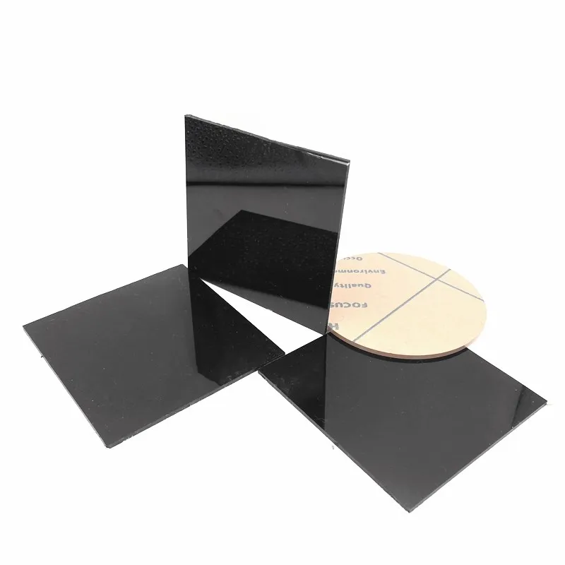Plastic Acrylic Sheet Acrylic Board Glossy Pure Black Plexiglass 1mm 3mm 8mm Thickness 200*200mm