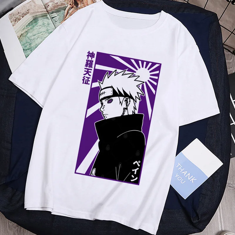

Women Cotton T-shirt Japanese Anime Printed T Shirt Big Size Summer Men Vintage White T Shirt Casual Female Clothing Male Tops