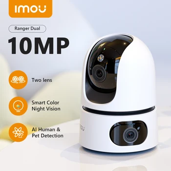 IMOU Ranger Dual PTZ WiFi Camera Dual Lens Home Indoor CCTV Telecamera di sorveglianza Monitoraggio automatico Protezione di sicurezza Baby Monitor