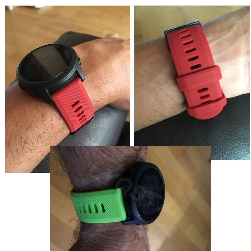 Men's 22mm Silicone Smartwatch Strap - Premium Replacement Wristband