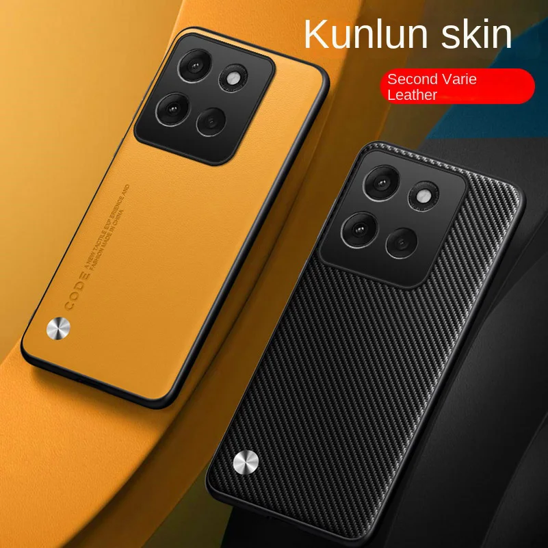 Sleek Leather Phone Case with Lens Protection