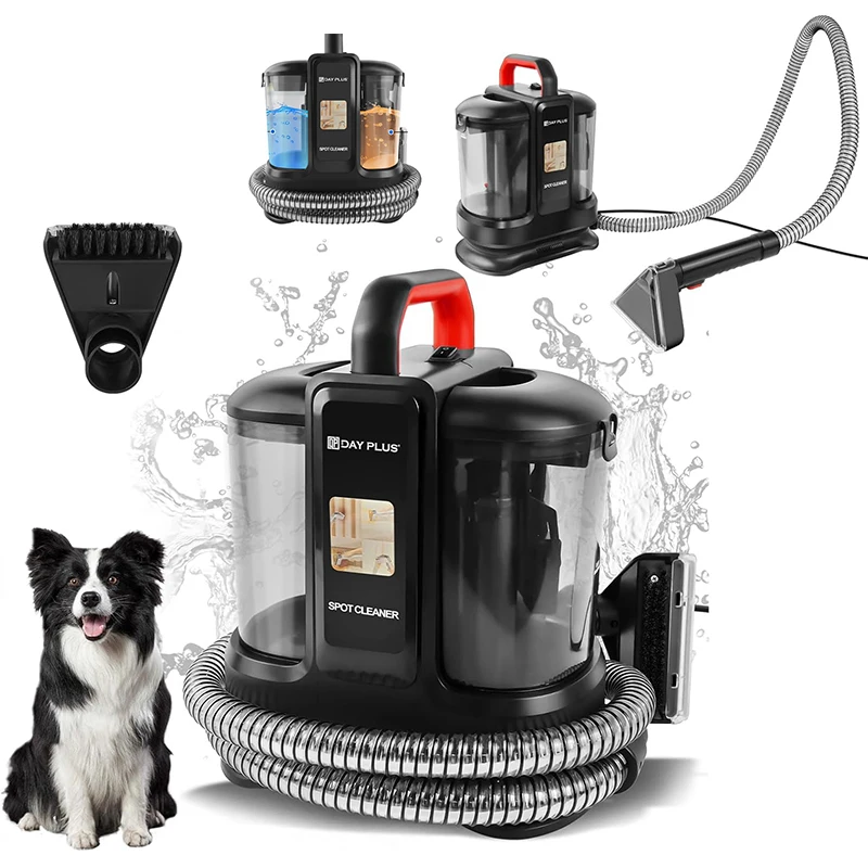 BRIEFNESS Portable Carpet Cleaner Dual Tank Spot Cleaner for Car Seat Pet Stain Upholstery Corded Washer for Sofa Mattress Rug