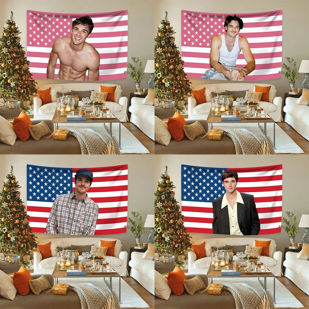 XxDeco Jacob Elordis America Flag Tapestry Multipurpose Room Decorating Bedroom Background Cloth Sofa Blanket Christmas Gift