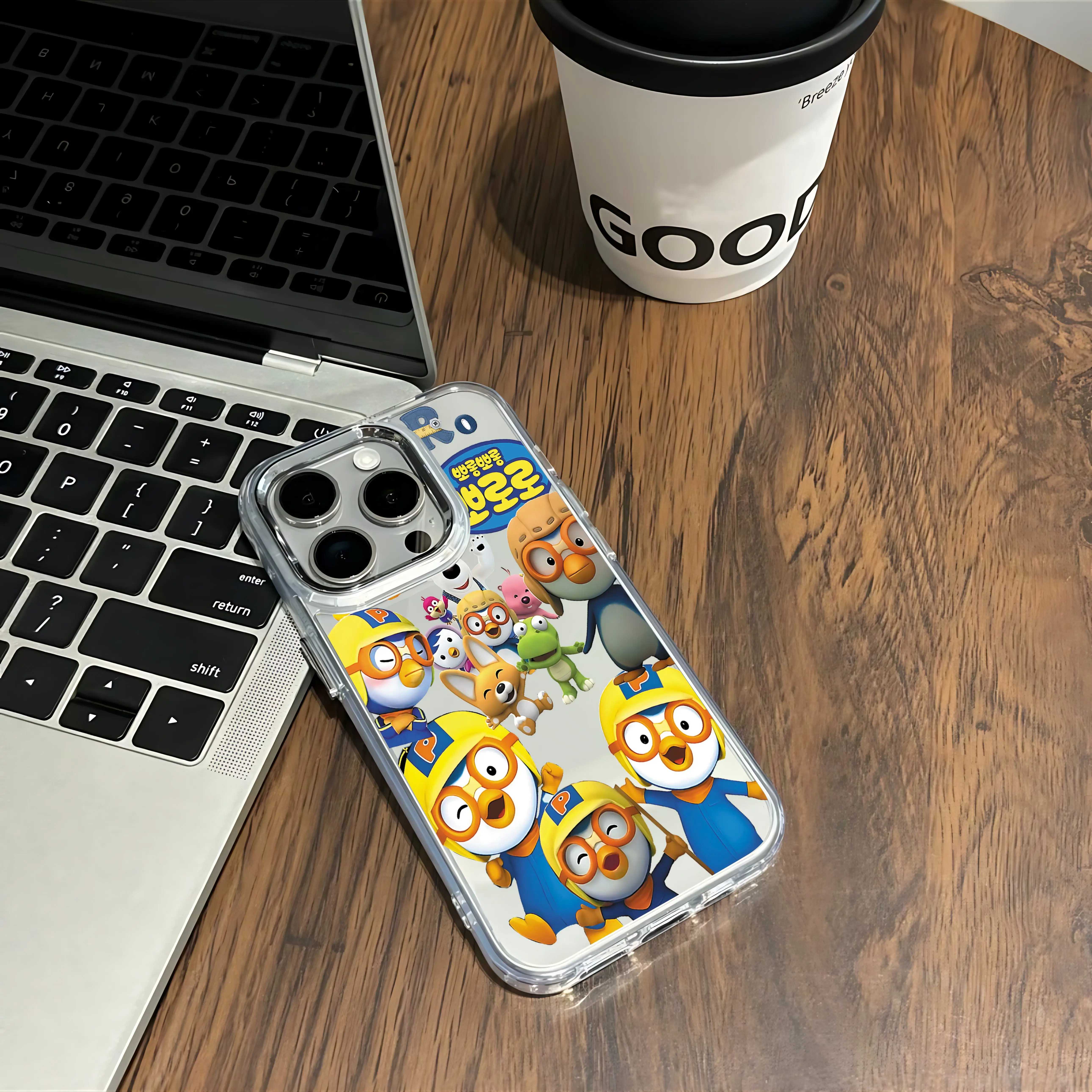 Cartoon Cute Pororos Clear Phone Case