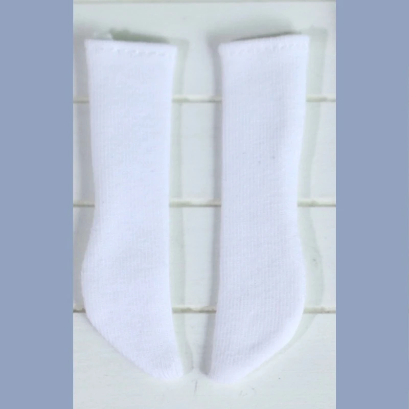 A Pair of Blyth Doll Socks Fashion Pure Color Long Sock for Blythe Barbie Licca Azone OB24 1/6Dolls Accessories Children Gifts 3