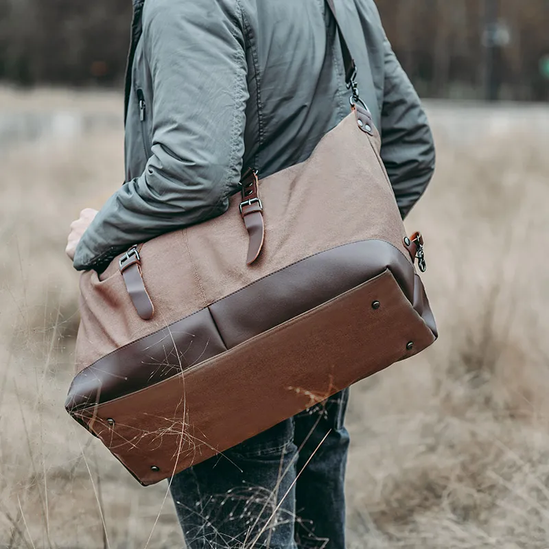 Fashion Men Large Capacity Travel Bag High Quality Canvas Travel Bag Outdoor Duffle Male Casual Tote