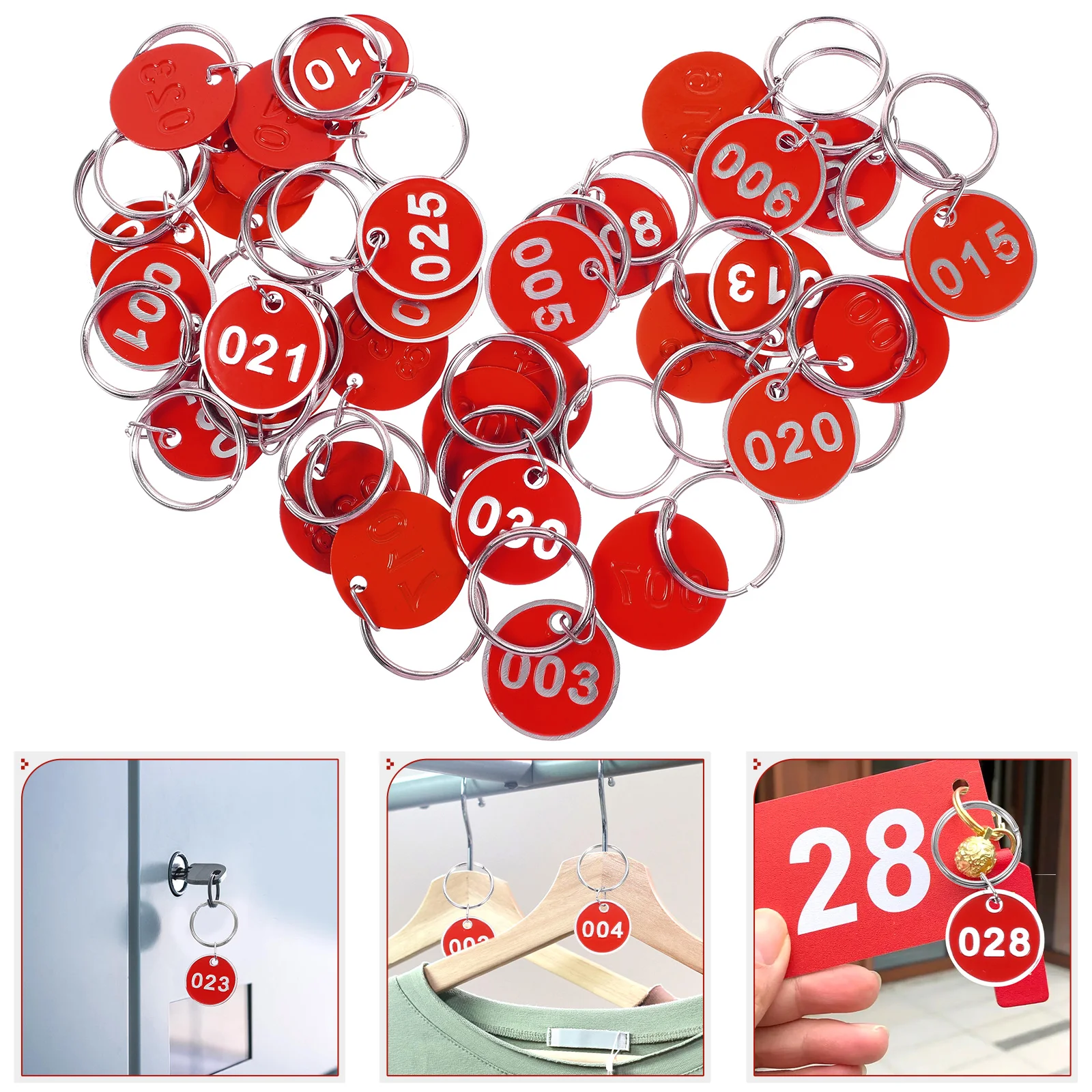 

Round Number Tags Marking Number Tags Keychain Number Tags for Identification