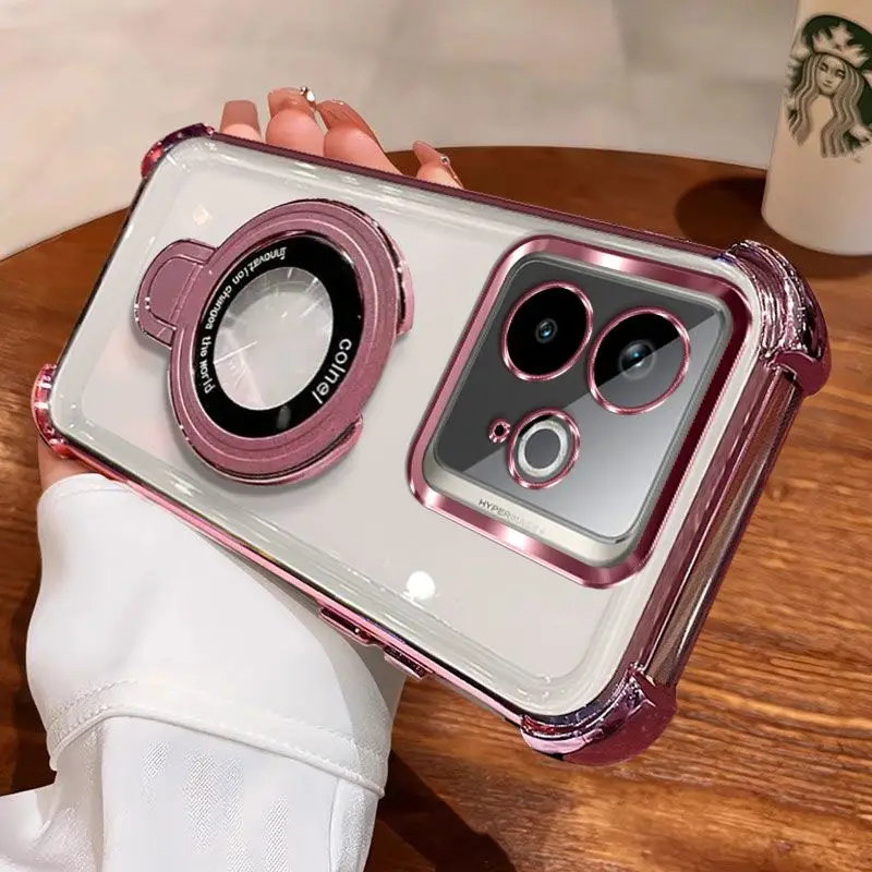 Ultra-thin Four-corner Anti-drop Case with Invisible Bracket