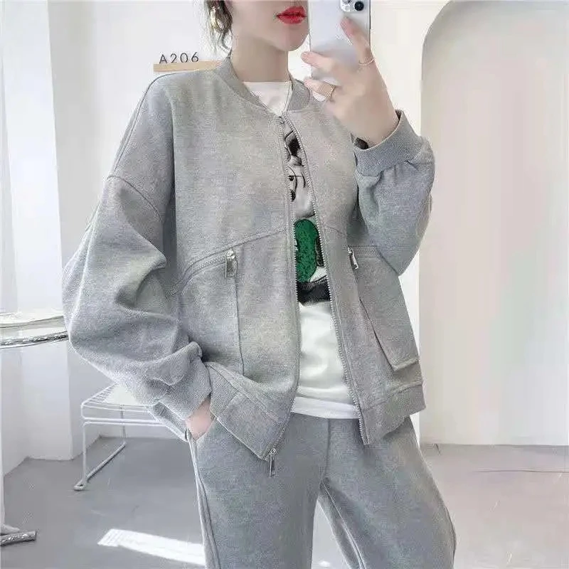Short Jackets Women's cardigan 2023 Spring and Autumn New Versatile Casual Sports Fashion Baseball Coat Women Jacket Cotton