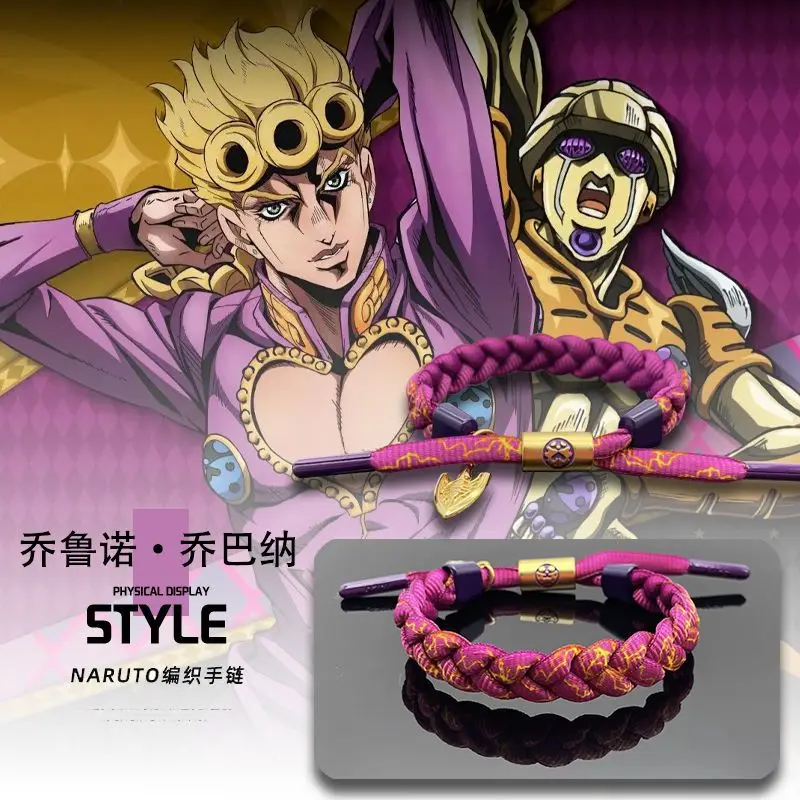 

Anime Kawajiri Kosaku Cosplay Bracelet JoJo's Bizarre Adventure Kira Yoshikage Jonathan Joestar Joseph Handmade Woven bracelet