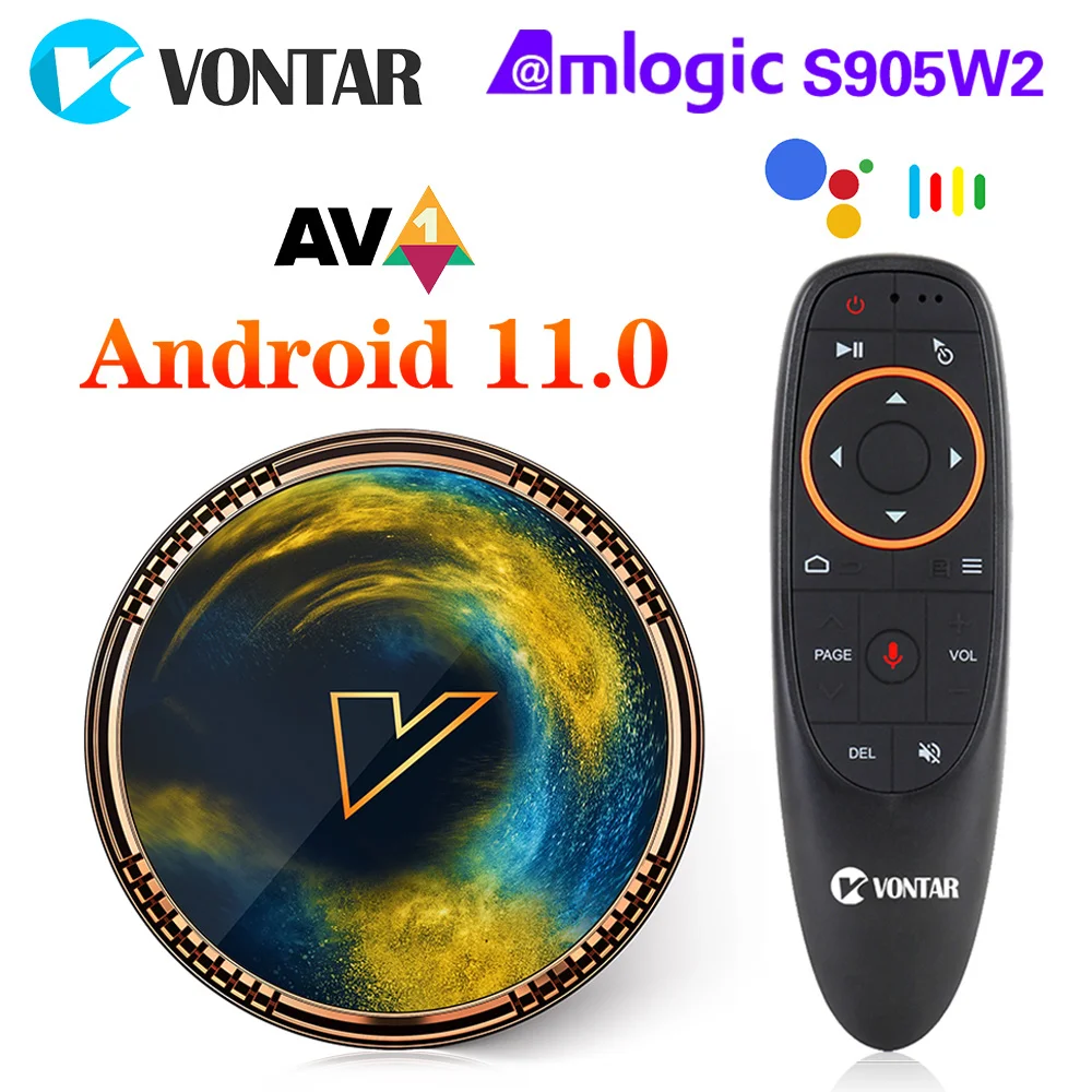 

VONTAR X2 Amlogic S905W2 Smart TV Box Android 11 4G 64GB Support AV1 Wifi BT TVBOX Media Player 4GB32GB Set Top Box 2GB16GB