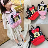 28X22X9 cmDisney Cartoon shoulder bag Backpack For Baby Boys Girls Minnie Mickey Mouse Lovely Schoolbag Kindergarten Kids gift 2