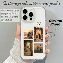 Customizable Transparent Phone Case with Personalized Photo Design - iPhone 15 (Clear)