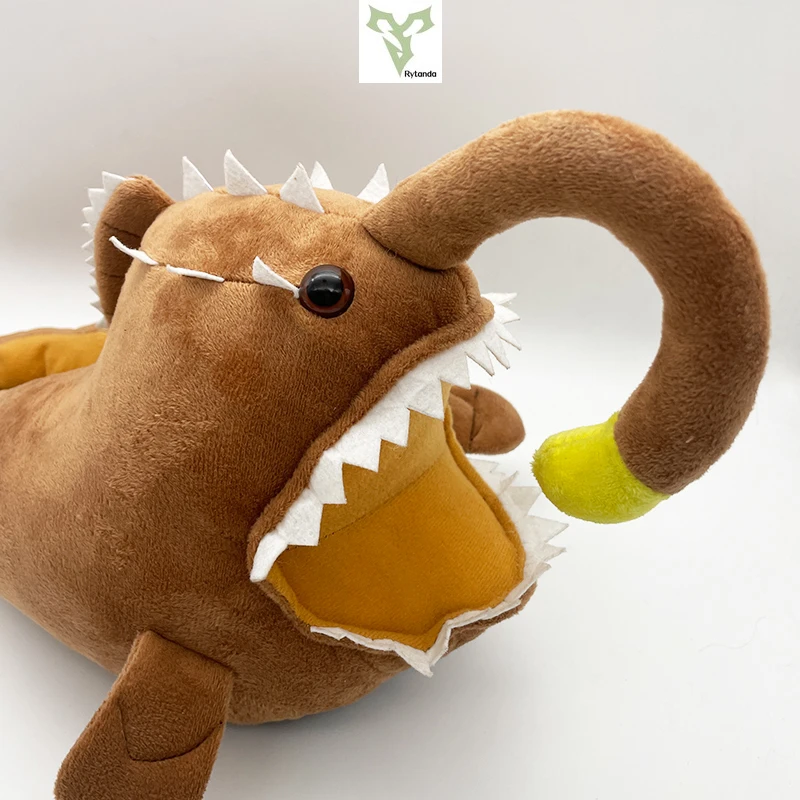 New Lantern Fish Plush Slipper Simulation Monkfish Lophiiformes Indoor House Shoes Warm Plush Slipper Women Men Christmas Gifts 4