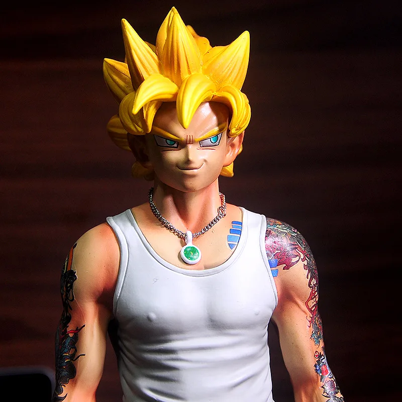 

Bandai Драконий жемчуг Сон Гоку аниме модель Супер Saiyan экшн фигурка желтые волосы Коллекционная модель Dbz Juguetes