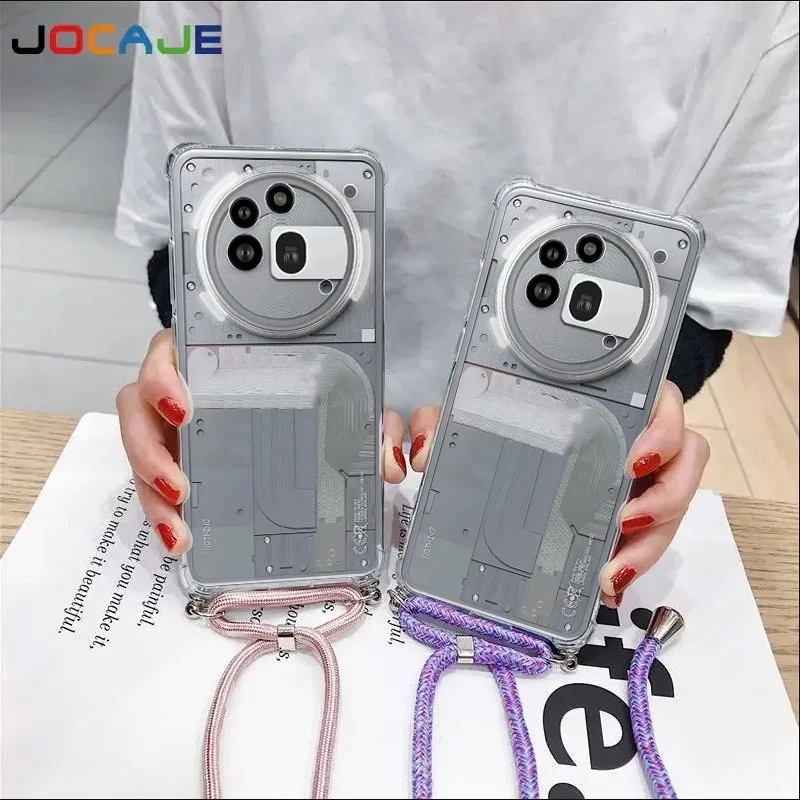 Transparent Shockproof Crossbody Lanyard Case