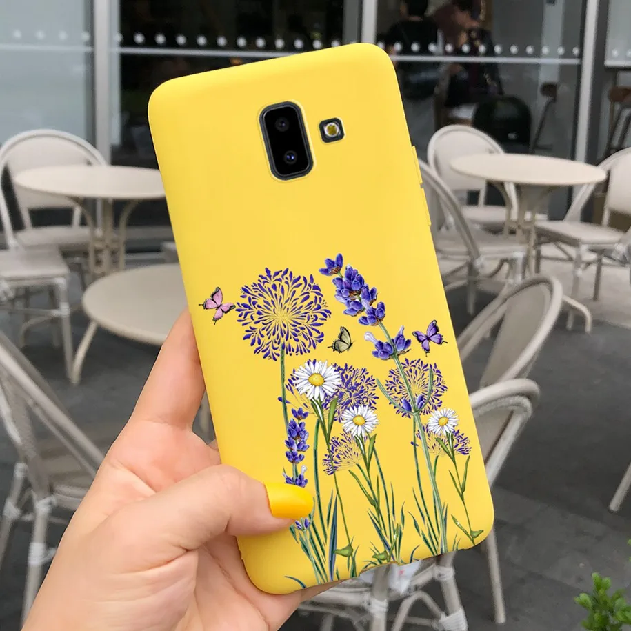 Butterfly Design Soft Protective Phone Case Bumper for Samsung Galaxy J6 Plus