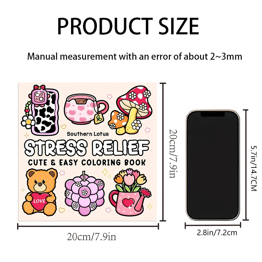 CUTE Bold-easy Patterns Coloring Book for Adults Cute Drawing Book Perfect Gift for Party and Birthday 3