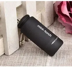 Ultra - Compact Waterproof USB Rechargeable LED Keychain Flashlight for Home and Outdoor Adventures (Black)