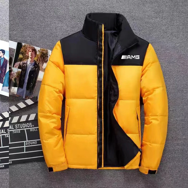 

2023 New Cotton Coat Casual Standing Neck Warm Down Coat Men/Women Printed Winter Brand Hooded Jacket High Quality Product New T