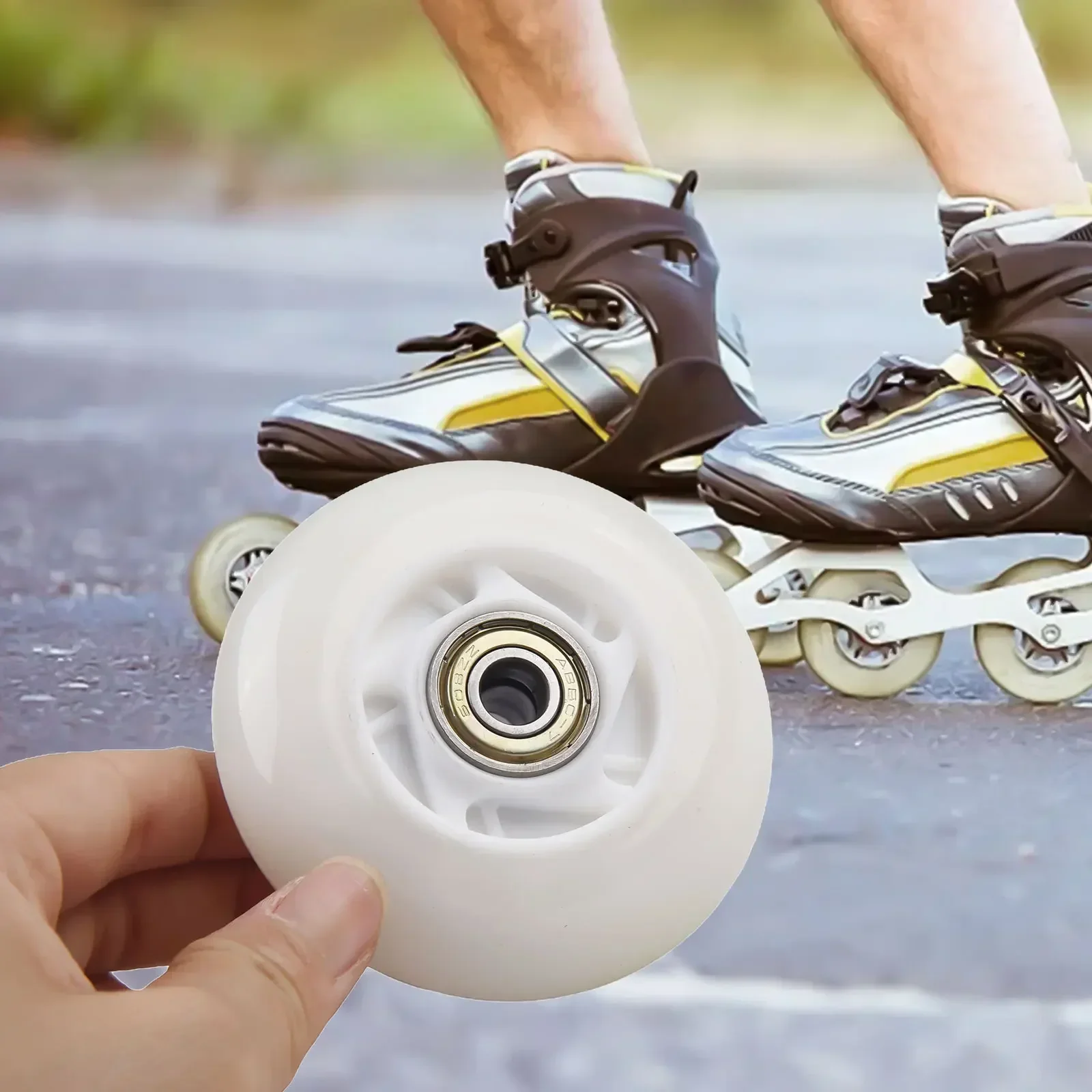 64/70/72mm inline hockey wheels High-Elasticity W/Bearing Inline skate wheel for roller hockey skate wheel-shoes replace