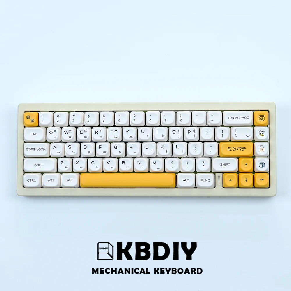 Kbdiy-koa Perfil Pbt Keycaps para Teclado Mecânico Japonês Coreano Russo Mac Marshmallow Glimmer Mel Leite Matcha - Imagem 2