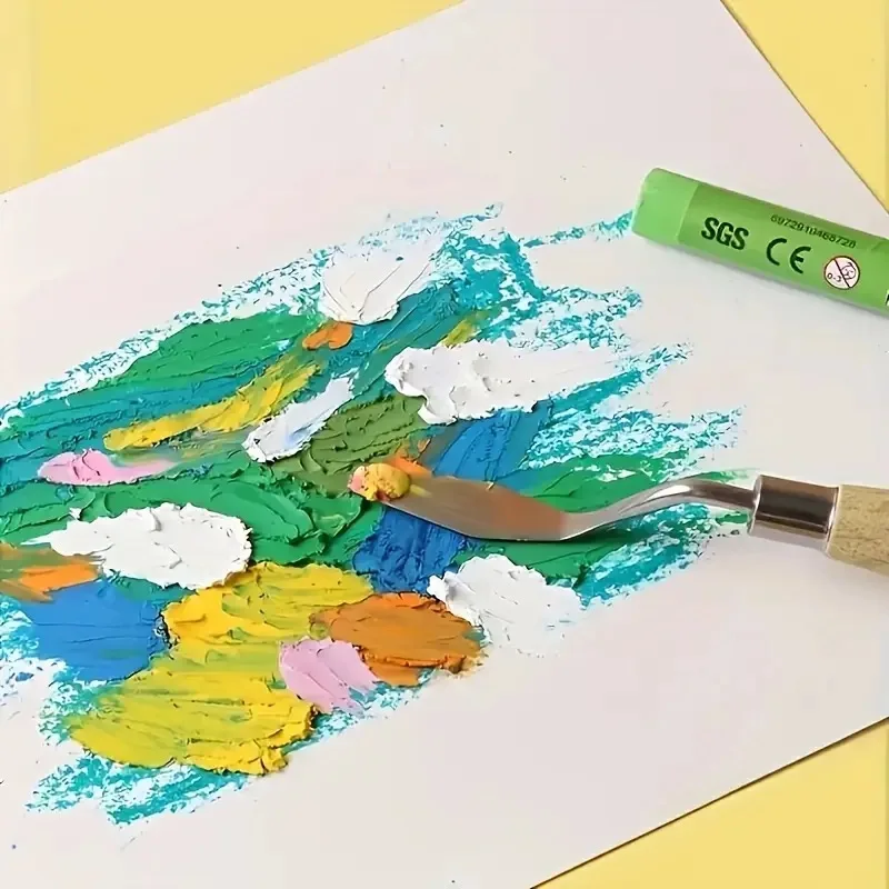12-48pcs of Ultra-Soft Oil Painting Stick Set, Washable Macaron-Colored Crayons for Graffiti And DIY Art. 4