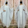 Hot Selling Open Abaya Dubai Turkish Muslim Hooded Dress women Chiffon silver diamond bead luxury cardigan plus Islamic Clothing 2