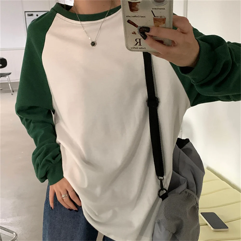 

Женский свитшот в стиле пэчворк Alien Kitty, свободный нежный Повседневный свитшот, универсальный офисный Топ, весна 2023