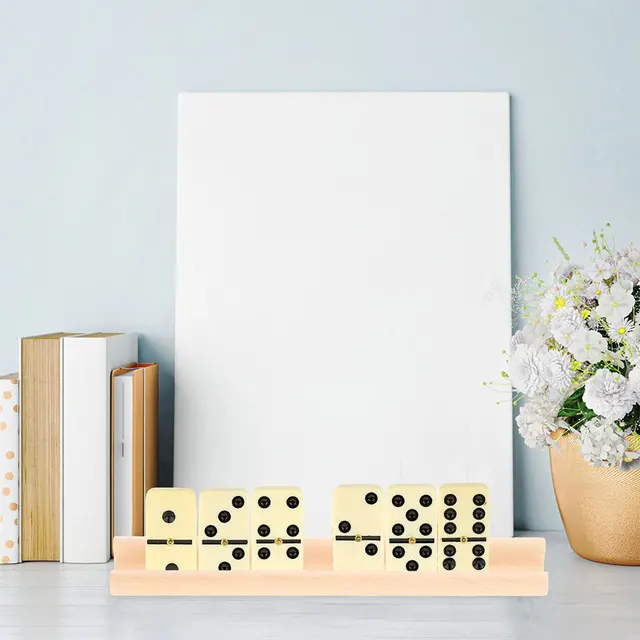 10 Pcs Wooden Letter Base Craft Domino Bases Alphabet Game Child Board Multi function Holders Trays Racks Display St s 19cm 3