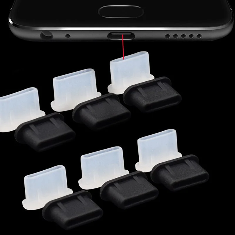 10pcs-Type-C-Dust-Plug-Silicone-USB-Charging-Port-Protector-Anti-dust ...