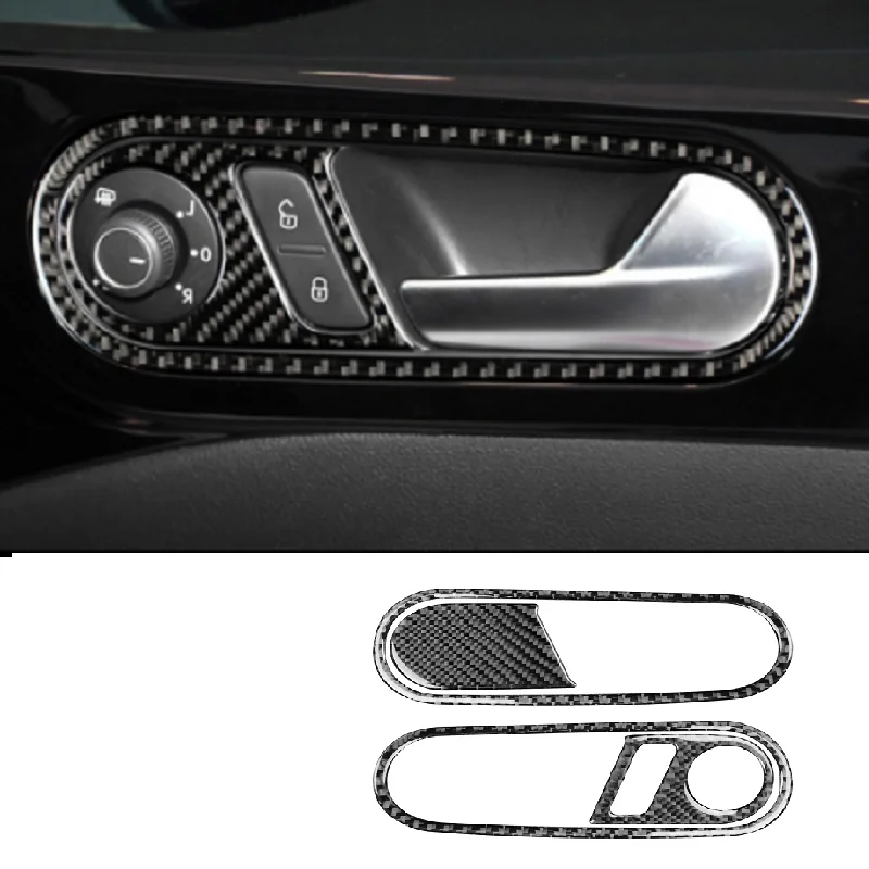 

Carbon Fiber Door Interior Handle Bowl Frame Trims For VW Beetle 2012-2019