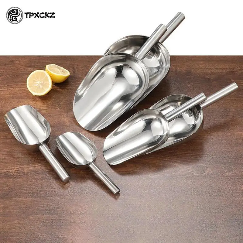 Stainless Steel Sweet Candy Ice Scraper Buffet Bar Food Measuring Scoop Shovel ice cube scoop,ice shovel scoop,ice cream scoop