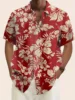 New Summer Men's Hawaiian Shirts For Beach Retro Floral Printed Short Sleeve Lapel Shirt Oversized Casual Loose Hawaii Shirt Top 1