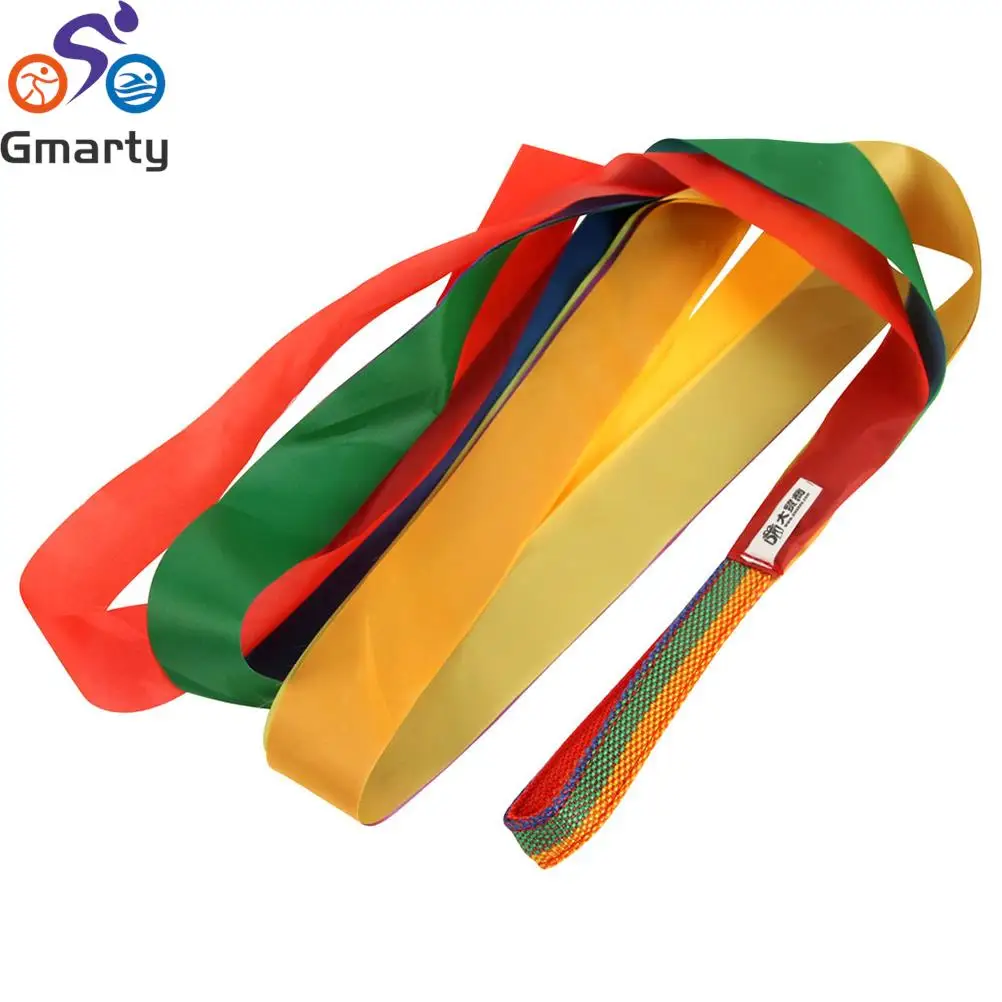 Sport Dance Rainbow Ribbon Kids Gym Rhythmic Gymnastics Art Gymnastic Exercises Cheerleading Fitness