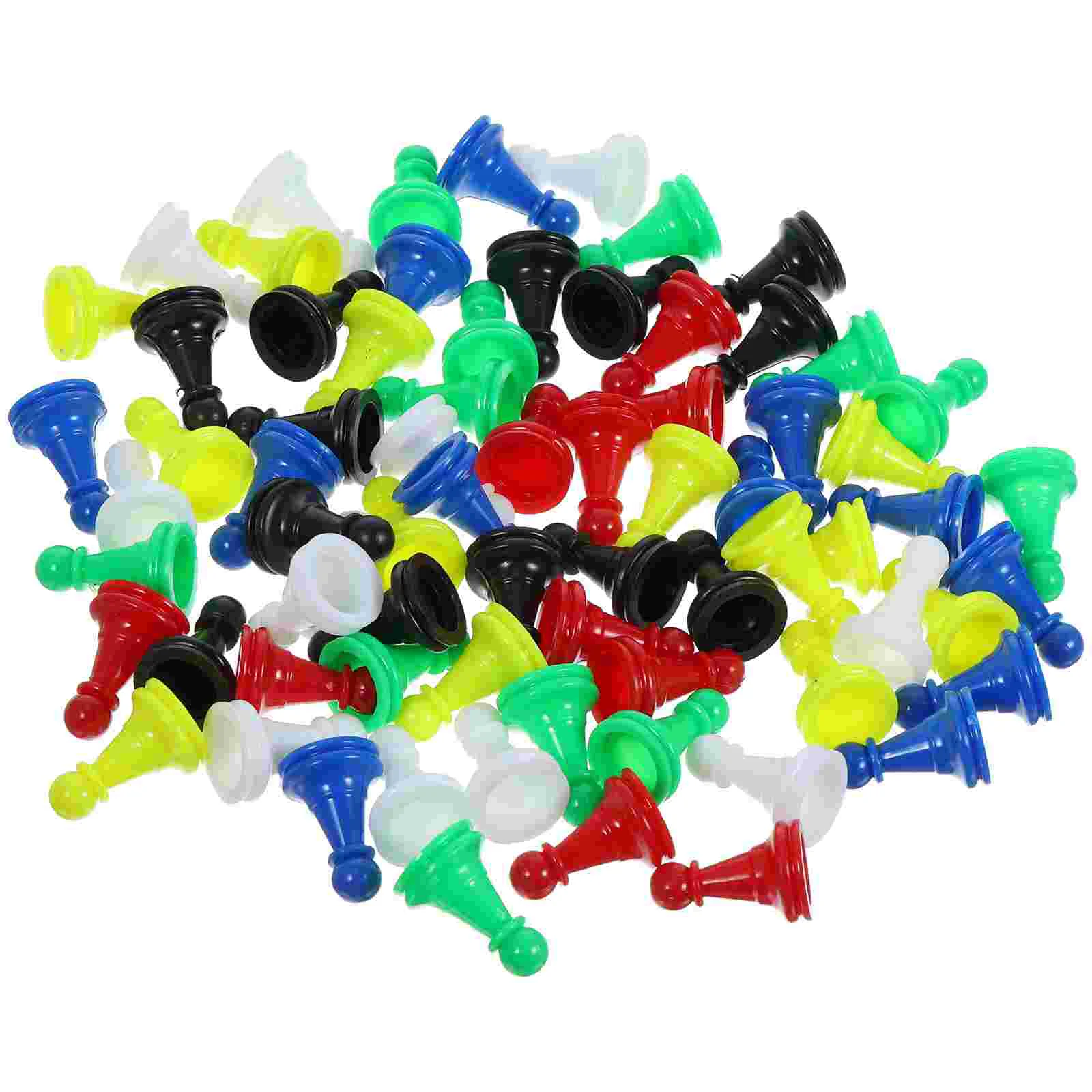 96 Pcs Hollow Plastic Checkers Imagination Tokens for Board Game Chinese Chess Games Pawns Abs Tabletop