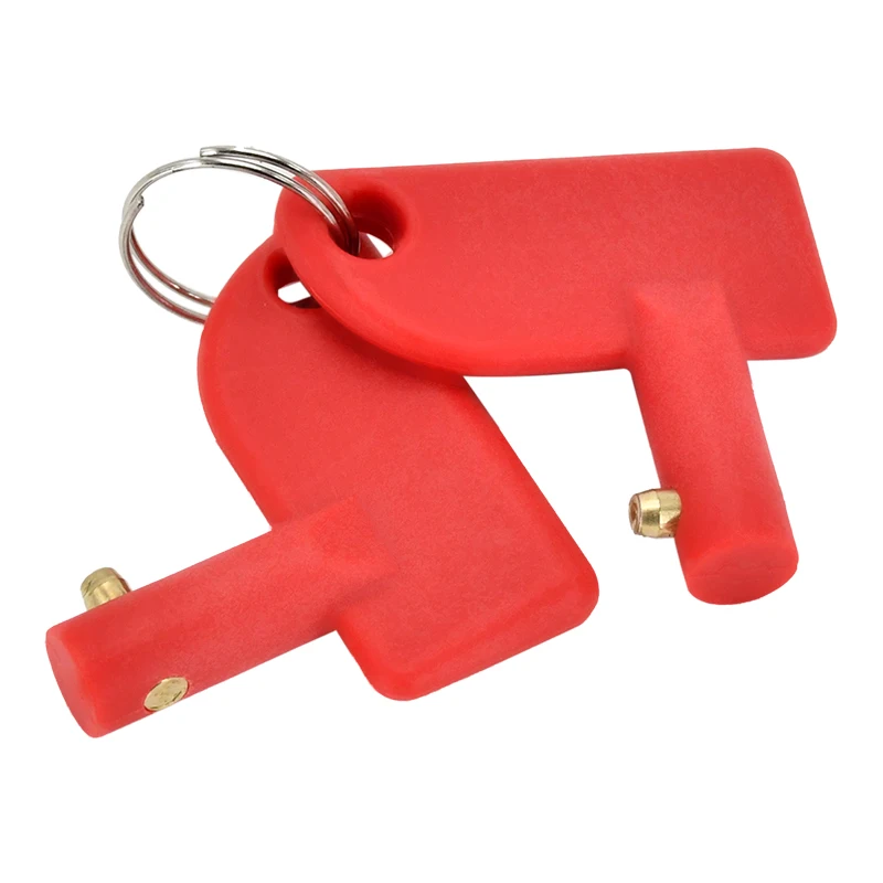 2X Battery Disconnect Switch Key Spare Mini Key Battery Disconnect Isolator Power Kill Switch Compatible with Marine Boat RV