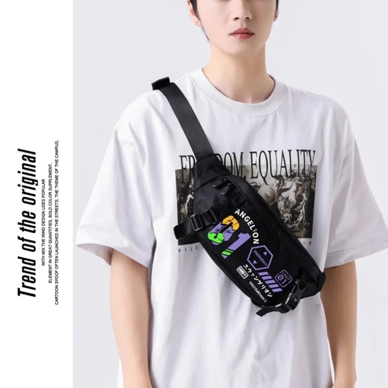 

Shin Seiki Eva Shogoki Unit 01 Emergency Print Cosplay Black Small Shoulder Bag