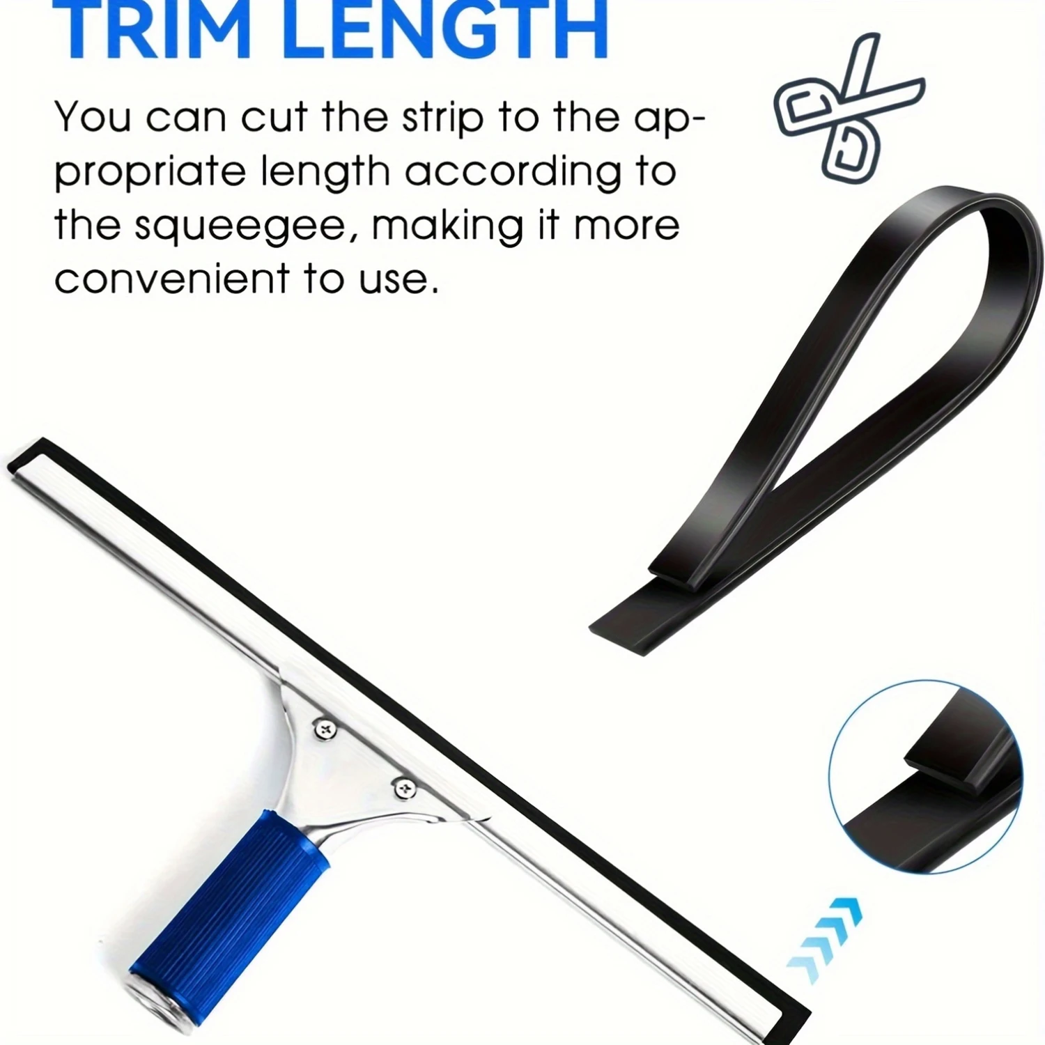 1-2Rolls 41Inch Squeegee Replacement Rubber Blades For Glass Window Shower Door Cleaning glass window scraper window cleaning squeegee glass scraper cleaning squeegee window cleaning tool shower squeegee scraper cleaner scraper tool