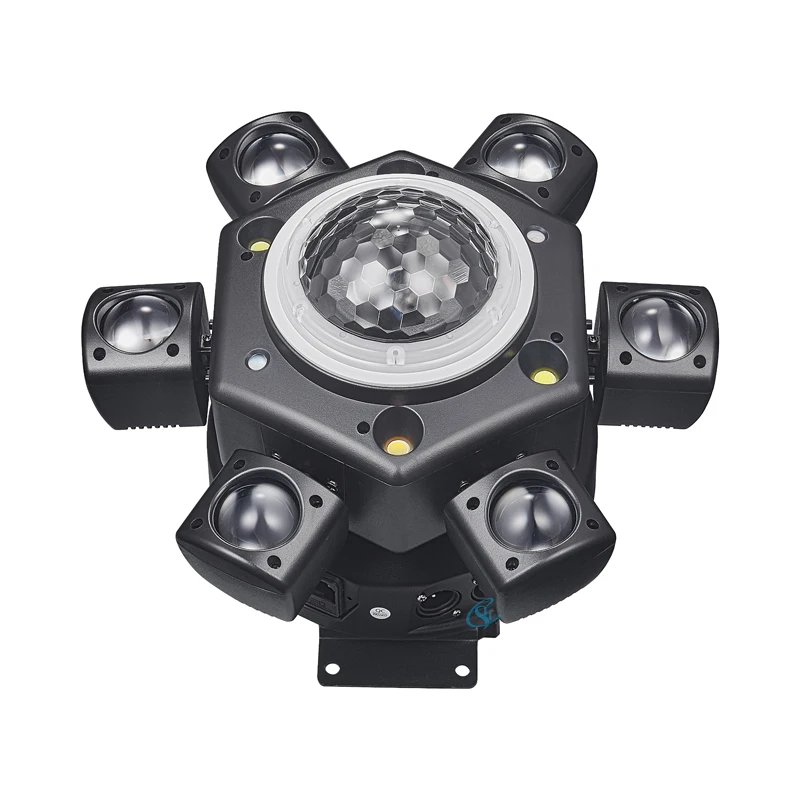 6 Arms LED Moving Head Light RGBW 4 in 1 Party Disco Ball Light Stage Effect Str