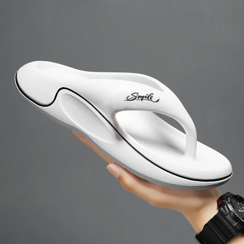 Flip-Flops for Men and Women Summer 2025 New Outer Wear Non-Slip Anti-Odor Flip-Flops Thick-Soled Beach Slippers - 2