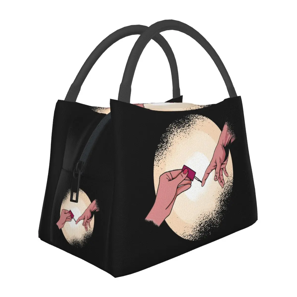 

Lunch Bags Manicurist Nail Polishing Funny Art Insulated Cooler Waterproof Picnic Travel Nail Artist Canvas Lunch Box Handbags