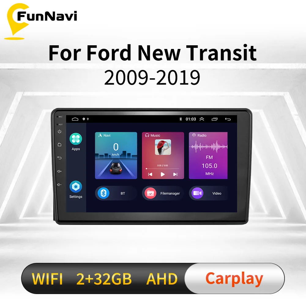 Radio 2 Din Android Car GPS Navigation for Ford New Transit 2009-2019 Head Unit Autoradio Multimedia Player Stereo Audio Auto | Автомобили