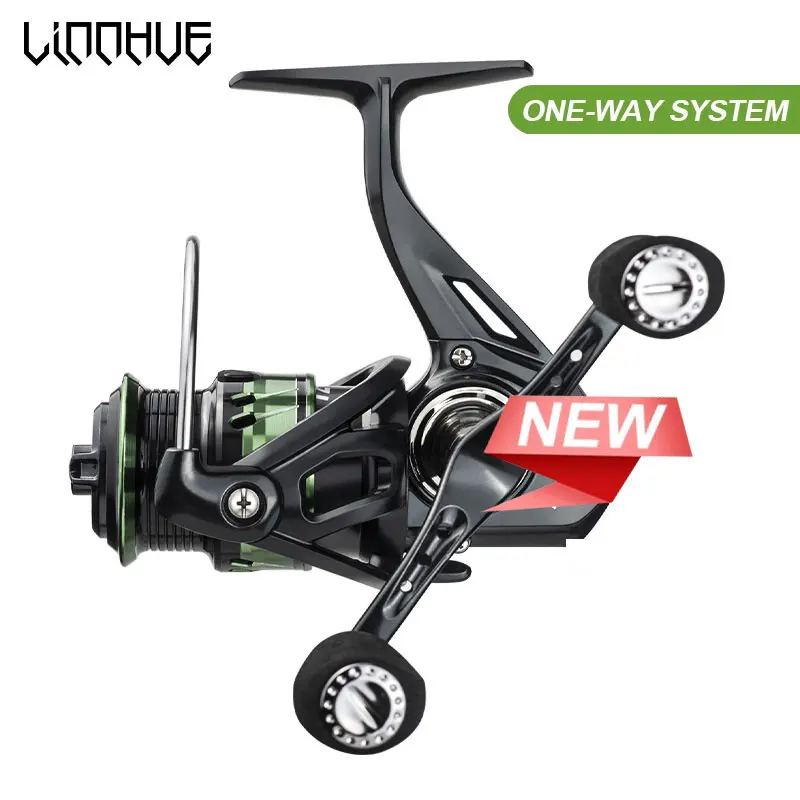 LINNHUE Fishing Reel 1000-7000 Spinning Reel Double Handle Grip Sapre Deep Shallow Spool Max Drag 8KG Fishing Accessories