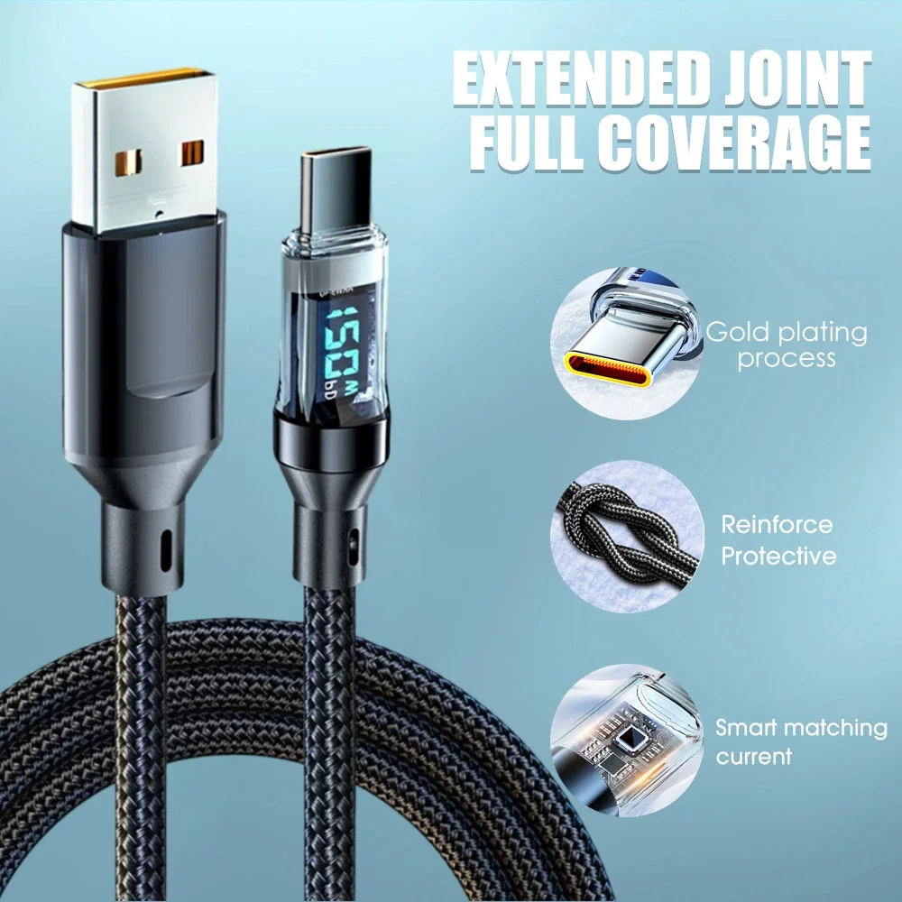 Cavo di ricarica veloce smart con display digitale, USB-C a lightning